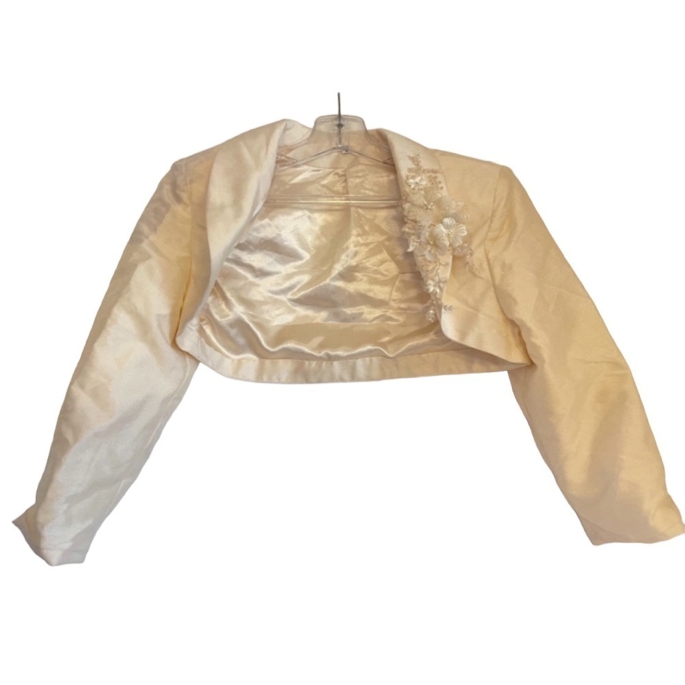 Jovani Cropped Jacket Ivory